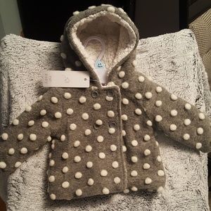 NWT, 6-9 Baby Girl Polka Dot Coat